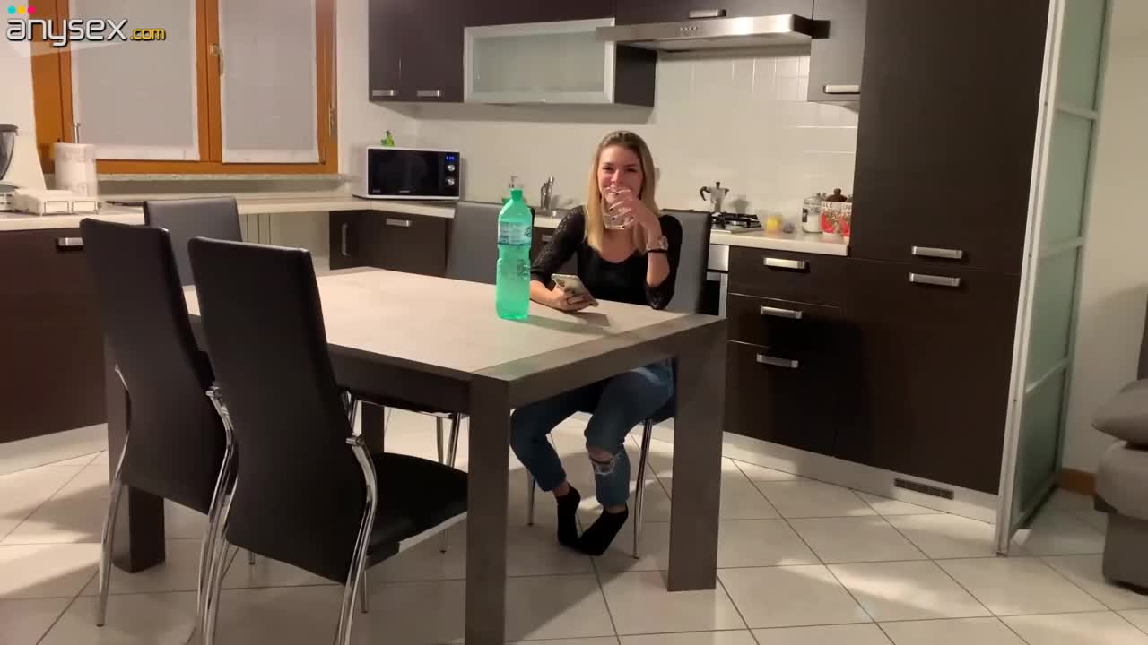 Horny Step-bro Provokes His Charming Slim Busty Blonde Step-sis Into Hot Sex In the Kitchen & In Bed Free Porn Videos | ePornAny.