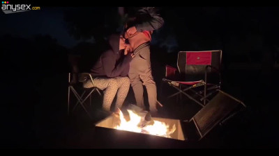 Fucked and creampied wife while camping