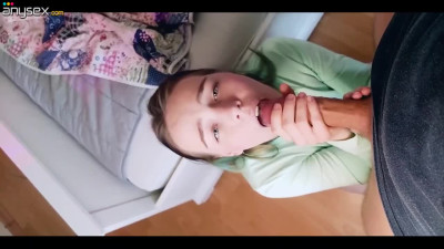 Petite teen looks cute even after massive facial cumshot - Compilation