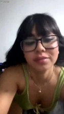 Cute Nerdy Latina Chick Shows Off Her Big Boobies & Rubs Her Juicy Pussy While Chatting With Fans