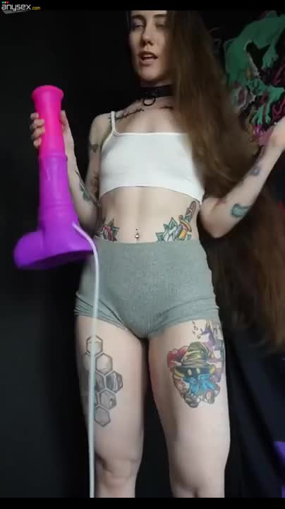 Slim inked teen rides a big dildo in her room Free Porn Videos | ePornAny.