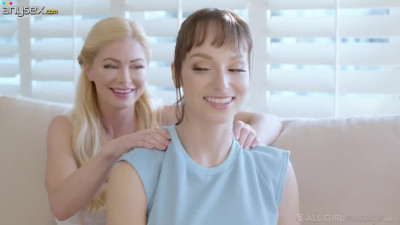 Two busty MILFs Serene Siren and Lexi Luna are having a lesbian fuck after a hot massage