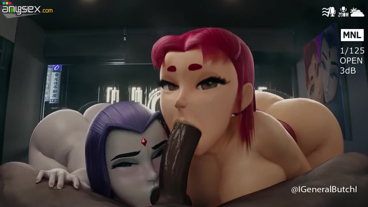 Raven and Starfire from Teen Titans double-team big black dick Free Porn Videos | ePornAny.