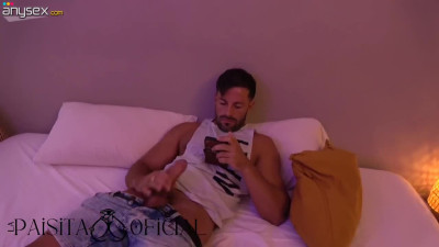 BBW Latina caught me jerking off and let me fuck her wet pussy