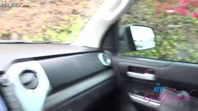 Smoking brunette Serena Hill wants some fuck after long driving