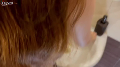 Big-ass Russian fucked in the bathroom during party - Amateur Porn