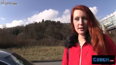 Sexy Fit Bubble-assed Redhead MILF Indulges In Risky Outdoor Sex With a Stranger For Money